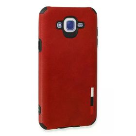 Newface Samsung Galaxy J7 Loop Deri Silikon Kırmızı Cep Telefonu Kılıfı