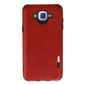 Newface Samsung Galaxy J7 Loop Deri Silikon Kırmızı Cep Telefonu Kılıfı