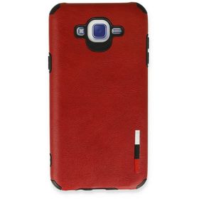 Newface Samsung Galaxy J7 Loop Deri Silikon Kırmızı Cep Telefonu Kılıfı