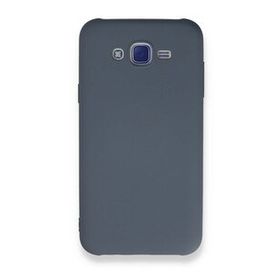 Newface Samsung Galaxy J7 Nano İçi Kadife Silikon Gri Cep Telefonu Kılıfı