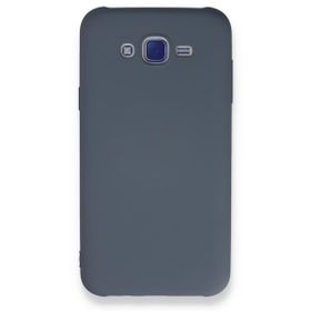 Newface Samsung Galaxy J7 Nano İçi Kadife Silikon Gri Cep Telefonu Kılıfı