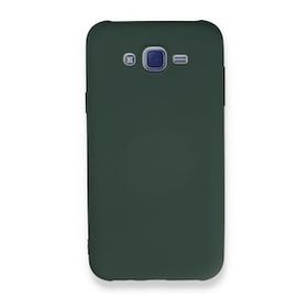 Newface Samsung Galaxy J7 Nano İçi Kadife Silikon Koyu Yeşil Cep Telefonu Kılıfı