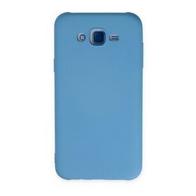 Newface Samsung Galaxy J7 Nano İçi Kadife Silikon Mavi Cep Telefonu Kılıfı