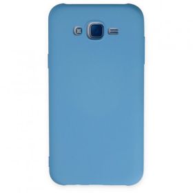 Newface Samsung Galaxy J7 Nano İçi Kadife Silikon Mavi Cep Telefonu Kılıfı