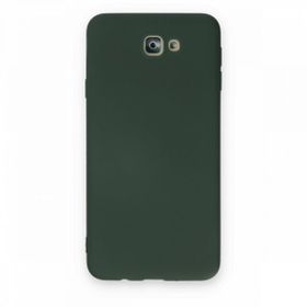 Newface Samsung Galaxy J7 Prime Nano İçi Kadife Silikon Koyu Yeşil Cep Telefonu Kılıfı