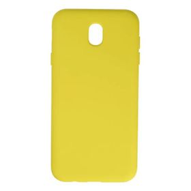 Newface Samsung Galaxy J7 Pro / J730 Nano İçi Kadife Silikon Sarı Cep Telefonu Kılıfı