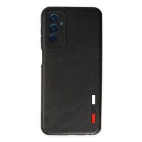 Newface Samsung Galaxy M13 Loop Deri Silikon Siyah Cep Telefonu Kılıfı