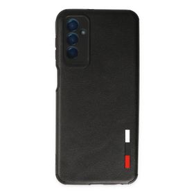 Newface Samsung Galaxy M13 Loop Deri Silikon Siyah Cep Telefonu Kılıfı