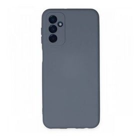Newface Samsung Galaxy M23 Nano İçi Kadife Silikon Gri Cep Telefonu Kılıfı