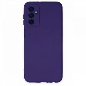 Newface Samsung Galaxy M23 Nano İçi Kadife Silikon Mor Cep Telefonu Kılıfı