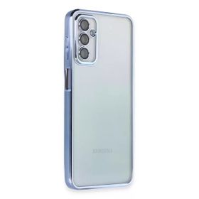 Newface Samsung Galaxy M23 Razer Lensli Silikon Açık Mavi Cep Telefonu Kılıfı