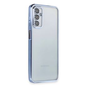 Newface Samsung Galaxy M23 Razer Lensli Silikon Açık Mavi Cep Telefonu Kılıfı