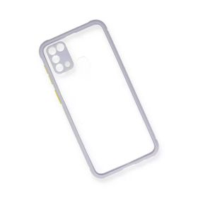 Newface Samsung Galaxy M31 Miami Şeffaf Silikon Lila Cep Telefonu Kılıfı