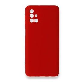 Newface Samsung Galaxy M31S Nano İçi Kadife Silikon Kırmızı Cep Telefonu Kılıfı