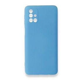 Newface Samsung Galaxy M31S Nano İçi Kadife Silikon Mavi Cep Telefonu Kılıfı