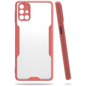 Newface Samsung Galaxy M31S Platin Silikon Pembe Cep Telefonu Kılıfı