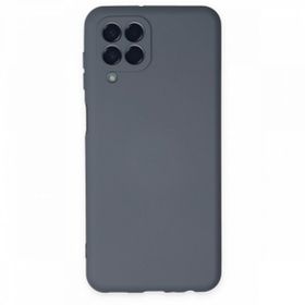 Newface Samsung Galaxy M33 Nano İçi Kadife Silikon Gri Cep Telefonu Kılıfı
