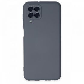Newface Samsung Galaxy M33 Nano İçi Kadife Silikon Gri Cep Telefonu Kılıfı