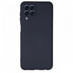 Newface Samsung Galaxy M33 Nano İçi Kadife Silikon Lacivert Cep Telefonu Kılıfı