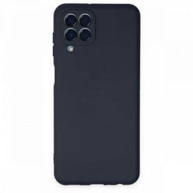 Newface Samsung Galaxy M33 Nano İçi Kadife Silikon Lacivert Cep Telefonu Kılıfı