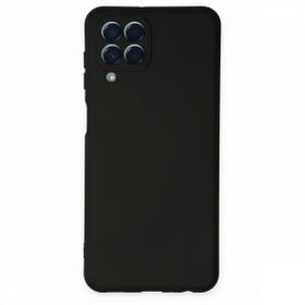 Newface Samsung Galaxy M33 Nano İçi Kadife Silikon Siyah Cep Telefonu Kılıfı