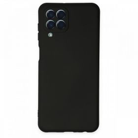 Newface Samsung Galaxy M33 Nano İçi Kadife Silikon Siyah Cep Telefonu Kılıfı