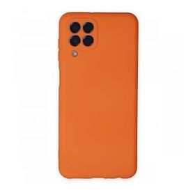 Newface Samsung Galaxy M33 Nano İçi Kadife Silikon Turuncu Cep Telefonu Kılıfı