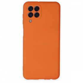 Newface Samsung Galaxy M33 Nano İçi Kadife Silikon Turuncu Cep Telefonu Kılıfı