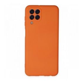 Newface Samsung Galaxy M33 Nano İçi Kadife Silikon Turuncu Cep Telefonu Kılıfı