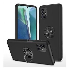 Newface Samsung Galaxy M51 Elit Yüzüklü Kapak Siyah Cep Telefonu Kılıfı