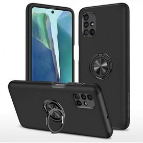 Newface Samsung Galaxy M51 Elit Yüzüklü Kapak Siyah Cep Telefonu Kılıfı