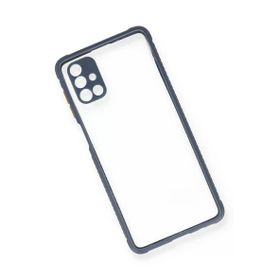 Newface Samsung Galaxy M51 Miami Şeffaf Silikon Gri Cep Telefonu Kılıfı