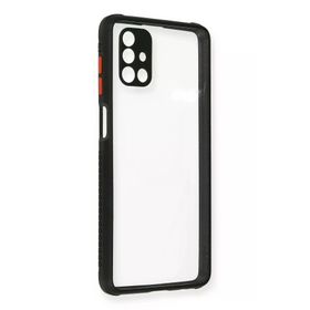 Newface Samsung Galaxy M51 Miami Şeffaf Silikon - Siyah Kılıf