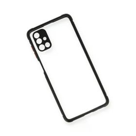 Newface Samsung Galaxy M51 Miami Şeffaf Silikon - Siyah Kılıf