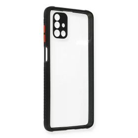 Newface Samsung Galaxy M51 Miami Şeffaf Silikon - Siyah Kılıf