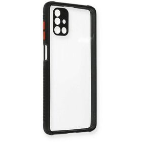 Newface Samsung Galaxy M51 Miami Şeffaf Silikon - Siyah Kılıf