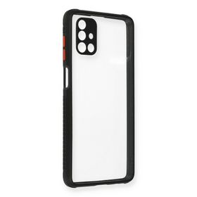 Newface Samsung Galaxy M51 Miami Şeffaf Silikon - Siyah Kılıf