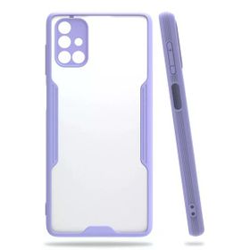 Newface Samsung Galaxy M51 Platin Silikon - Lila Kılıf