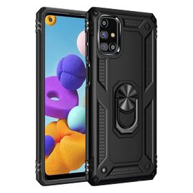 Newface Samsung Galaxy M51 Sofya Yüzüklü Silikon Kapak - Siyah Kılıf
