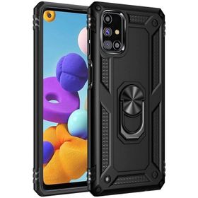 Newface Samsung Galaxy M51 Sofya Yüzüklü Silikon Kapak - Siyah Kılıf