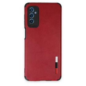 Newface Samsung Galaxy M52 5G Loop Deri Silikon Kırmızı Cep Telefonu Kılıfı