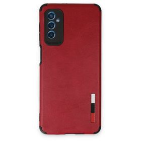 Newface Samsung Galaxy M52 5G Loop Deri Silikon Kırmızı Cep Telefonu Kılıfı
