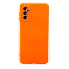 Newface Samsung Galaxy M52 5G Nano İçi Kadife Silikon Turuncu Cep Telefonu Kılıfı