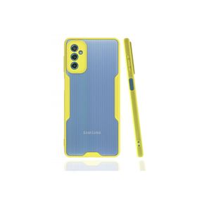 Newface Samsung Galaxy M52 5G Platin Silikon Sarı Cep Telefonu Kılıfı