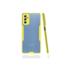 Newface Samsung Galaxy M52 5G Platin Silikon Sarı Cep Telefonu Kılıfı