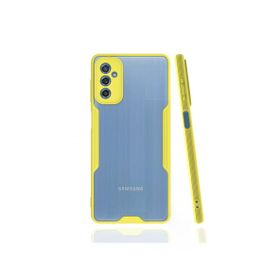 Newface Samsung Galaxy M52 5G Platin Silikon Sarı Cep Telefonu Kılıfı