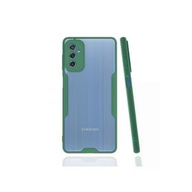 Newface Samsung Galaxy M52 5G Platin Silikon Yeşil Cep Telefonu Kılıfı