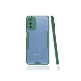 Newface Samsung Galaxy M52 5G Platin Silikon Yeşil Cep Telefonu Kılıfı