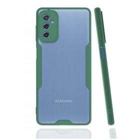Newface Samsung Galaxy M52 5G Platin Silikon Yeşil Cep Telefonu Kılıfı