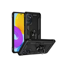 Newface Samsung Galaxy M52 5G Sofya Yüzüklü Silikon Kapak - Siyah Kılıf